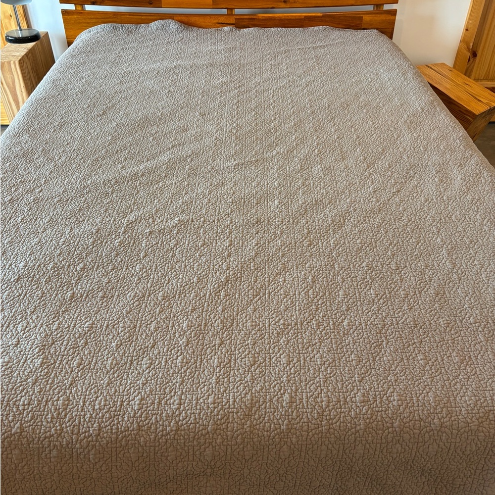 Restoration Hardware Grey Quilt Queen/Full